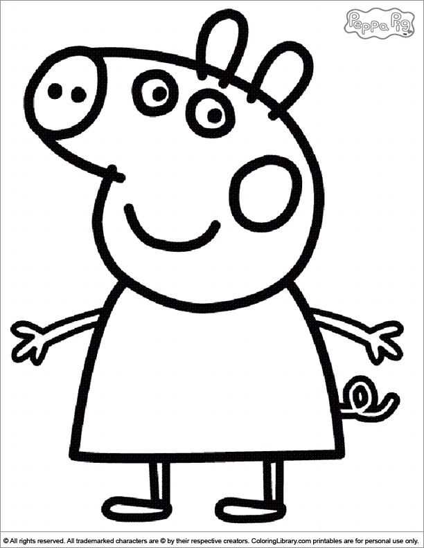 Plansa de colorat cu Peppa Pig 3 23